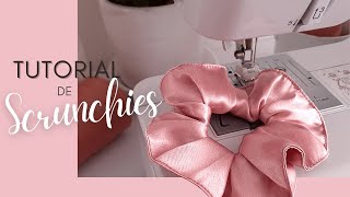 1 tutorial SCRUNCHIES  3 PASOS❤❤  super FÁCIL 🔥😎 [upl. by Kruter]