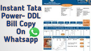 Now Get Your Duplicate Electricity Bill On WhatsApp Instantly – Tata Power DDL [upl. by Bart]