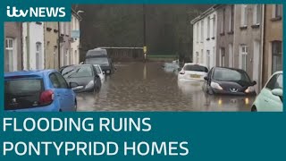 Storm Dennis destroys homes and businesses in Pontypridd  ITV News [upl. by Alena]