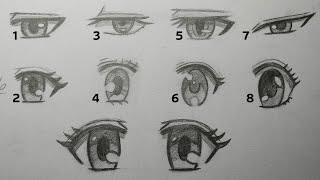 How to Draw ANIME EYES Step by Step  Slow Tutorial for Beginners No time lapse [upl. by Adlesirc]