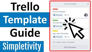 How to use Trello Templates Card amp Board Tutorial [upl. by Addia]