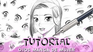 COMO DIBUJAR OJOS ANIME MANGA PASO A PASO MUJER  Why So Gurin [upl. by Adniroc]