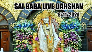 Sai Baba Live Darshan Today 8 November 2024  Live From Shirdi Temple [upl. by Obeng]