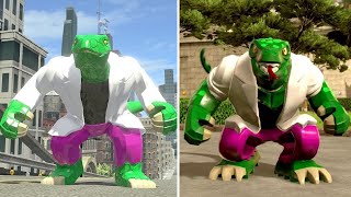 Evolution of Lizard in LEGO Marvel Videogames [upl. by Leblanc243]