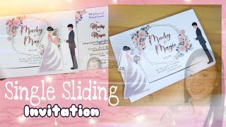 Single Sliding Invitation tutorial DIY elegant invitation by Madss [upl. by Smaoht]