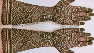 EASY DULHAN MEHENDI DESIGNS FOR FULL HANDS  WEDDING MEHNDI DESIGNS  BRIDAL HENNA MEHNDI DESIGNS [upl. by Nnaeinahpets607]