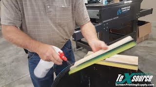 Screen Printing Basics  Easy Squeegee Cleaning with Press Wash Spray [upl. by Aridni]