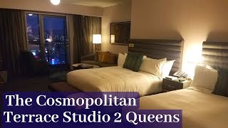 The Cosmopolitan Las Vegas  Terrace Studio 2 Queens  Fountain View [upl. by Buskirk]