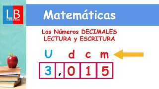 Los Números DECIMALES LECTURA y ESCRITURA ✔👩‍🏫 PRIMARIA [upl. by Daisy594]