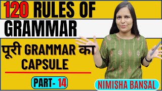 120 RULES OF GRAMMAR  NIMISHA MAM  RULES OF GRAMMAR  ENGLISH GRAMMAR  22nd JUNE 2021  PART 14 [upl. by Siloum439]