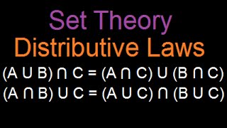 Set Theory  Distributive laws Written Proof [upl. by Una]