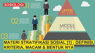 STRATIFIKASI SOSIAL 1  Definisi Kriteria Macam amp Bentuk Stratifikasi Sosial  SOSIOLOGI [upl. by Suoicerp]