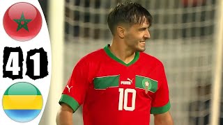 Morocco vs Gabon 41  All Goals amp Highlights  2024 [upl. by Aztinaj]