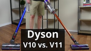 Dyson V10 vs V11 SidebySide Dyson Vacuum Comparison [upl. by Aicilaanna401]