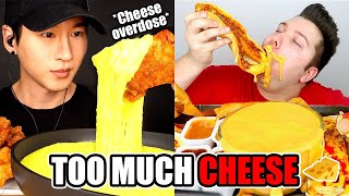 Mukbangers vs TOO MUCH CHEESE [upl. by Lody43]