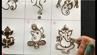 HENNA MEHNDI FOR BEGINNERS  HOW TO DRAW LORD GANESHA  BEST ONLINE MEHENDI LEARNING TUTORIAL [upl. by Thapa]