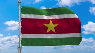 Suriname National Anthem  God zij met ons Suriname  Opo kondreman [upl. by Alleyn]