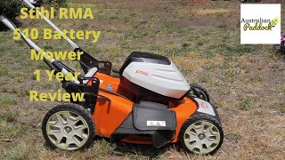 Stihl RMA 510 Battery Mower 1 Year Review [upl. by Mccreary]