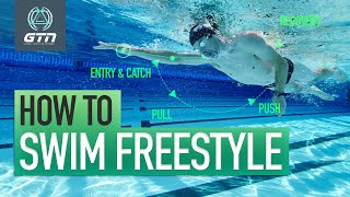 How To Swim Freestyle  Technique For Front Crawl Swimming [upl. by Yetta]