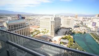 The Cosmopolitan Las Vegas 50th Floor Wraparound Terrace Suite Fountain View Balcony [upl. by Nosidda]