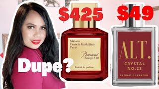 DUPE FOR BACCARAT ROUGE 540  ALT FRAGRANCES CRYSTAL NO 23 [upl. by Lole608]