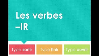 Les verbes IR type finir [upl. by Wincer]