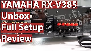 Yamaha RXV385 Unbox Full Setup and Review  Budget AV Receiver [upl. by Strepphon]