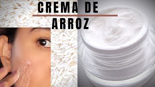 crema de ARROZ COREANA para la CARA  Como hacer CREMA DE ARROZ  Piel SIN MANCHAS [upl. by Akerehs967]