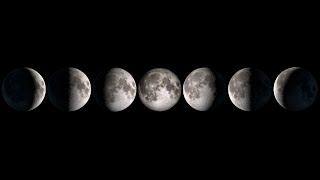 The 8 Moon Phases  The Lunar Cycle Seen From Space [upl. by Berny]