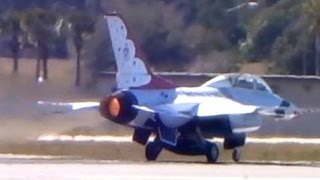 F16 Full Afterburner Takeoff amp UNRESTRICTED Climb USAF Thunderbirds [upl. by Jemima]