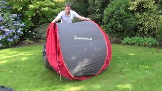 How to Fold Away a Quechua 3seconds Popup Tent [upl. by Assilem]