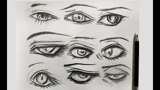 10 Formas de Dibujar Ojos  Fácil y Rápido [upl. by Sevart]