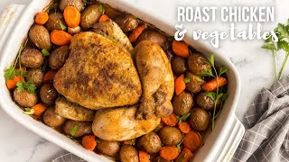 ONE PAN Roast Chicken and Vegetables  The Recipe Rebel [upl. by Feucht]