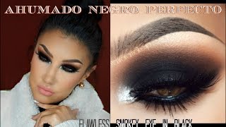 Maquillaje Ahumado en NEGRO paso a paso PERFECTO  Flawless SMOKEY EYE in BLACK  auroramakeup [upl. by Faustus]