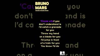 Bruno Mars  Grenade  Karaoke Version [upl. by Babb]