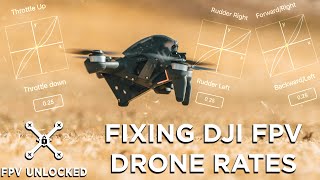 The Best Rate Tune for DJI FPV Drone  Fixing DJIs Rates [upl. by Noslien]