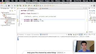 Access Modifiers Java Tutorial 82 [upl. by Aivatnohs]