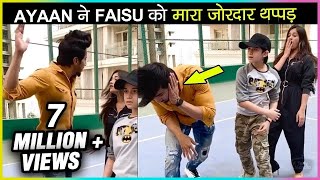 OMG Ayaan Zubair SLAPS Mr Faisu For Misbehaving With Jannat Zubair  FUNNY TikTok Videos [upl. by Llen]