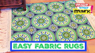 The Easiest Fabric Rugs DIY [upl. by Kemble]