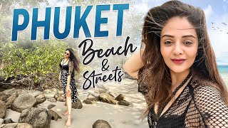 Phuket Beach amp Streets  Travel Vlog  Sreemukhi [upl. by Kerman36]