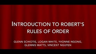 Basics of Roberts Rules [upl. by Surovy]