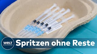 SUPERSPRITZEN ZeroResidualSpritzen sollen CoronaImpfstoffVerschwendung verhindern [upl. by Conan]