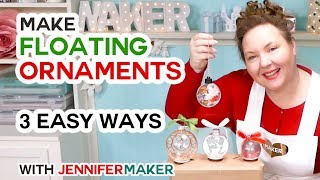 Make Easy Floating Ornaments with a Cricut [upl. by Notelrahc]