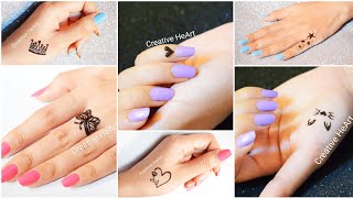 Cute Mehndi Tattoos❤️  6 Different types of Mehndi Tattoo Designs for Beginners [upl. by Coussoule]