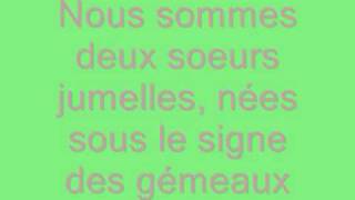 Les Demoiselles De Rochefort  Chanson Des Jumelles LYRICS [upl. by Galateah315]