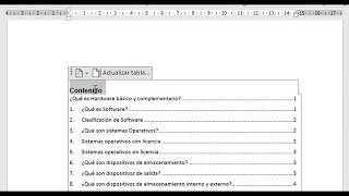 Como Insertar Tabla de Contenido en Documento Word Fácil [upl. by Aerb]