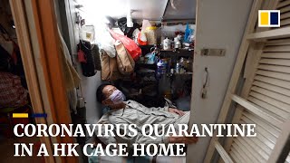 Hong Kong cage home resident finds space too small for selfquarantine amid coronavirus outbreak [upl. by Issie]