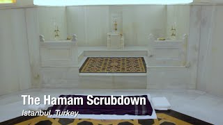 The Hamam Scrubdown in Istanbul Turkey [upl. by Noell272]