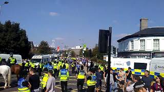 IPSWICH AND NORWICH FANS OUTSIDE IPSWICH TRAIN STATION [upl. by Ethbin]