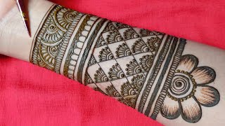 Simple Bridal Mehndi Design Latest 2021  Try this Wedding special mehandi [upl. by Yldarb]